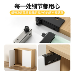 ขายึดมุม CT สแตนเลสสำหรับประตูตู้ 2 รู ดีไซน์เรียบง่าย ติดตั้งง่าย - Product Image 3
