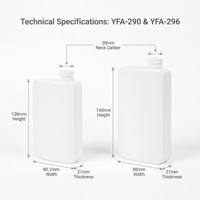 Bouteilles de voyage plates en HDPE de 150 ml et 200 ml, contenants en plastique rectangulaires fins vides pour shampoing et désinfectant pour les mains