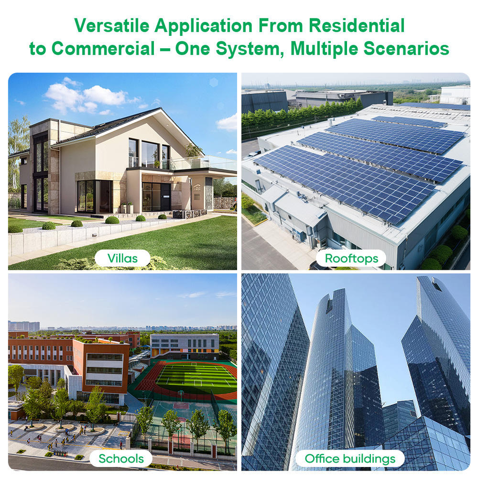 Sunpal Hybrid Industrial Solar System 3 Phase 30Kw 50Kw 60Kw 80Kw Solar ...
