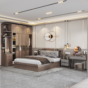 Set Camera da Letto Moderno <span class=keywords><strong>di</strong></span> Lusso King Size con Contenitore, Design in Palissandro Salvaspazio - Product Image 4