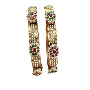 Radiant Premium Quality Gold Plated Brass Moissanite Beautiful Bangle For Women <b>And</b> girls Wedding Wear Collection - Product Image 2