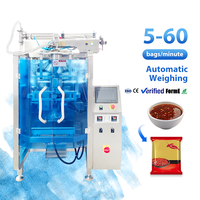 Machines d'emballage multifonctions à grande vitesse pour la formation, le remplissage et le scellage de sachets en plastique pour sauce tomate, sauce chili, pâte liquide