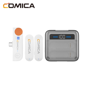 ไมโครโฟนไร้สาย COMICA Vimo S-UC (สีขาว) 2.4G แบบสองช่องสัญญาณ USB  ตัดเสียงรบกวนรอบทิศทาง สำหรับสมาร์ทโฟนและแล็ปท็อป - Product Image 1