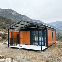 Maison conteneur de luxe moderne pliable et extensible 20ft 40ft, étanche, isolée, insonorisée, résistante aux ouragans, avec fenêtre panoramique pour