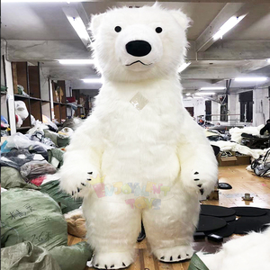 Disfraz de Mascota de Oso Polar Inflable Gigante, Traje Peludo para Adultos, Ideal para Inauguraciones de Centros Comerciales, Festivales de Hielo y Desfiles Callejeros - Product Image 2