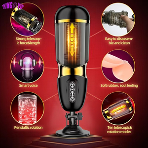 Masturbatore Maschile Automatico Telescopico con Riscaldamento e Controllo Vocale, Macchina per Masturbazione con Vagina Artificiale, Giocattolo Sessuale per Uomini - Product Image 6