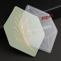 Étiquette suspendue en PVC/PET translucide givré, étiquette de vêtement personnalisée avec logo, marque-page mat