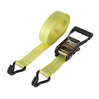 Ceinture de cargaison en polyester 50mm 4T avec crochet DJ à cliquet sangle d'arrimage en plastique et sangle d'arrimage certifiée GS