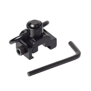 Attache de sangle Picatinny Premium 20 mm avec kit de clés hexagonales, en alliage d'aluminium noir, durable, à dégagement rapide, équipement tactique d'extérieur - Product Image 1