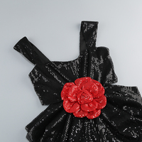 SB3139 haute qualité vêtements femmes élégante robe de soirée luxe paillettes broderie Sequin décontracté 3D fleur robe