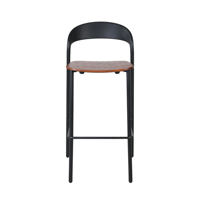Chaise pivotante de luxe en or en gros pour la maison, la cuisine, la salle à manger, le restaurant, tabouret de bar haut avec finition en bois pour les cafés