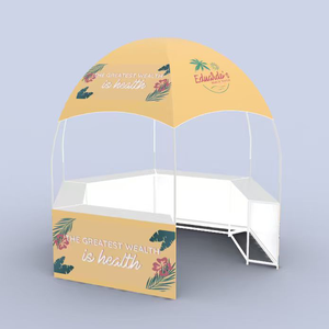 Tentes commerciales personnalisées de kiosque de dôme Tente d'auvent pop-up d'affaires de salon commercial avec la tente de <span class=keywords><strong>restaurant</strong></span> de texte de logo - Product Image 2