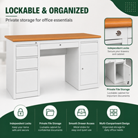 Bureau Moderne de Luxe Blanc, Simplicité et Élégance, en Acier Réglable, Écologique et Durable, Montage Facile, Tiroirs de Rangement, Idéal pour Bureau, École et Chambre