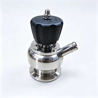 Vanne d'échantillonnage sanitaire aseptique manuelle SS316L avec port de raccordement à simple barbillon (DN10/15) pour applications alimentaires, pharmaceutiques et brassières