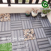 Dalles de sol en WPC à clipser, installation facile en DIY de revêtements de sol extérieurs en bois-plastique, imperméables, antidérapantes et résistantes aux UV