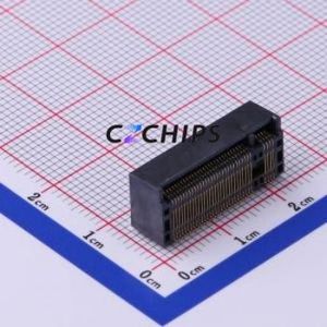 91302-85-067RDM Hard Drive Connector (SAS/SATA/M.2) SMD,P=0.5mm Connector M.2-M Key Female 67P Horizontal Mount - Product Image 1