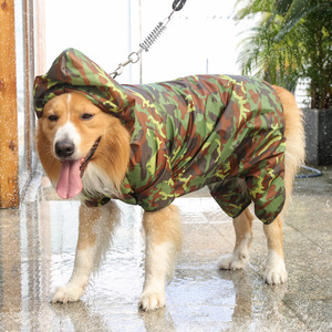 Impermeable para Perros con Diseño de Camuflaje, Ropa de Cuatro Patas para Todas las Estaciones, Color Verde Militar, Talla Grande - Product Image 3