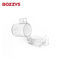BOZZYS Cache-bouton d'arrêt d'urgence en résine de verre transparente haute résistance 84 mm pour verrouillage électrique installé permanentement