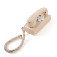 Boutons à cadran rotatif couleur beige mural analogique rétro classique antique téléphone fixe pour bureau à domicile