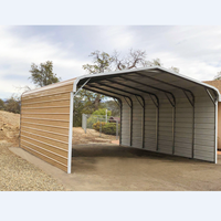 Garage à auvent portable de conception traditionnelle de 20x20 pieds en acier galvanisé préfabriqué avec toit régulier