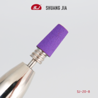 SHUANGJIA Bandes abrasives coniques en acier inoxydable de 6 mm, mandrin de 3/32 po, accessoires pour perceuse à ongles, outils pour ongles, 1 pièce