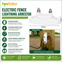 Parafoudre creux en porcelaine pour clôture électrique, dispositif de protection pour clôtures agricoles