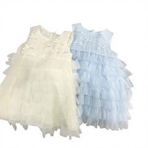 लड़कियों के लिए 2025 नई स्टाइलिश नई गर्मियों की राजकुमारी पोशाक सपाई केक ड्रेस फीता बेबी के लिए मिठाई औपचारिक पोशाक - Product Image 1