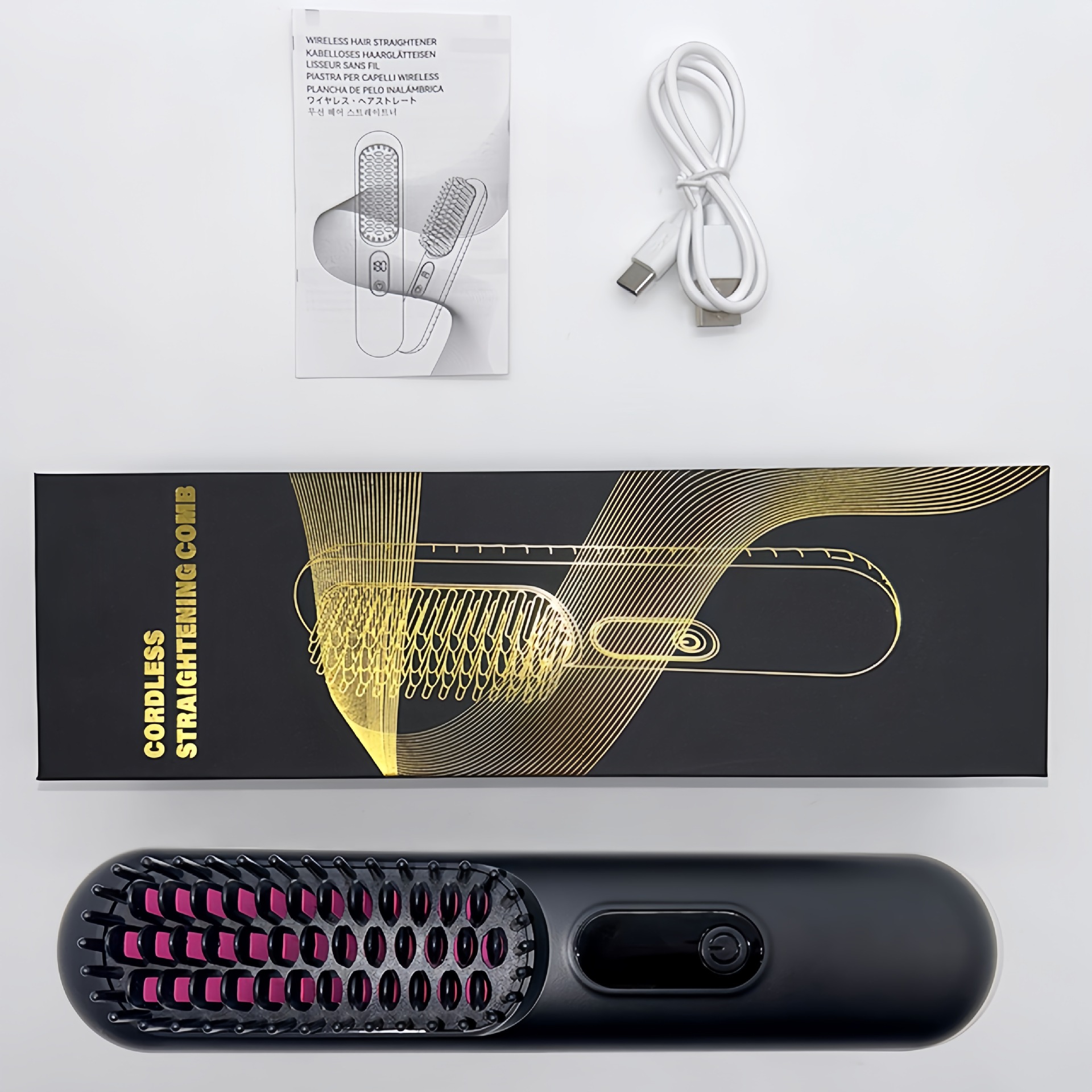 LJ-6004 Peine Alisador Negro