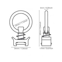 Système d'attache L-Track à ressort avec anneau en O en acier inoxydable, fixation à un seul goujon, base bleue, accessoires pour camion