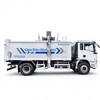 Camion à ordures compacteur à chargement latéral automatique diesel SHACMAN L3000 pour la collecte des déchets municipaux