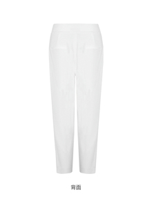 Custom Suit Formal Pants for Womens <strong>Cropped</strong> <strong>Trousers</strong> for Female Elastic Waist Woman <strong>White</strong> Office <strong>Cropped</strong> Pants - Product Image 2