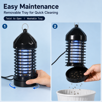 Lampe anti-moustiques à tube de verre UV en stock, expédition rapide, 360 °   Piège à insectes Full Attraction Easy Clean
