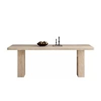Table à manger rectangulaire moderne en pierre frittée, bureau de salle à manger assemblé pour la maison et l'hôtellerie