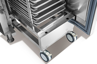 Congélateur vertical en acier inoxydable de type chariot à 40 plateaux avec refroidissement par ventilateur et commande numérique pour les restaurants