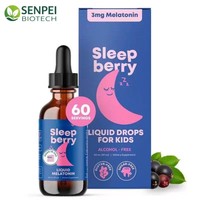 Gouttes liquides de mélatonine pour enfants OEM 3mg – Complément de soutien au sommeil sans alcool ni sucre – Marque privée