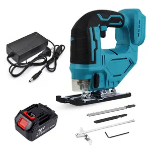 18V Portable Power Tools Cordless Lithium Electric Jig Saw Rechargeable Electric Curve Saw Multifunction Wood Curved Cutting Saw