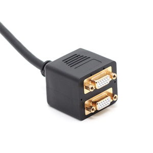 Câble répartiteur vidéo analogique DVI-I 1 pied vers 2x VGA, conducteur plaqué or, gaine en PVC, pour moniteur d'ordinateur, caméra, microphone - Product Image 4