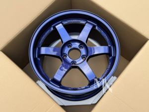 ล้อแม็กซ์ <span class=keywords><strong>TE37</strong></span> <span class=keywords><strong>SL</strong></span> สีน้ำเงิน สำหรับ Subaru BRZ Civic Type R E46 M3 ขนาด <span class=keywords><strong>18</strong></span> ถึง 24 นิ้ว ผลิตตามสั่ง - Product Image 3