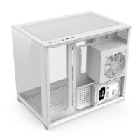 Boîtier d'ordinateur de jeu panoramique AntarcChill Factory OEM, Micro ATX, double châssis en verre trempé, prend en charge 9 ventilateurs, boîtier PC