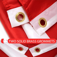 Banderas de Canadá Personalizadas de 3x5 Pies, Impresas Digitalmente en Poliéster Rojo y Blanco, Doble Costura, con Asta de Fibra de Vidrio y Logotipo