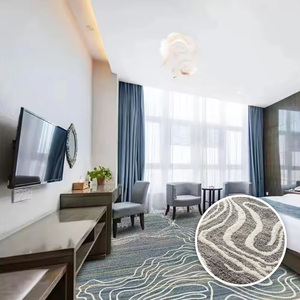 Alfombra de Pelo Cortado y Tufted, Fabricada a Máquina, de Nylon, Reversible, Lavable, Moderna, de Pared a Pared, para Hotel, Tipo Axminster - Product Image 1