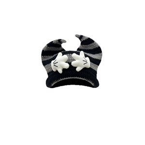 2025 dễ thương và hài hước <span class=keywords><strong>Mickey</strong></span> Chuột sừng dệt kim mũ cho phụ nữ không thấm nước len hợp thời trang cho mùa xuân mùa thu Y2K Abi-phong cách - Product Image 5