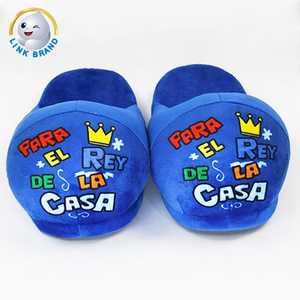 Pantofole Invernali Comode <span class=keywords><strong>in</strong></span> Peluche <span class=keywords><strong>Blu</strong></span> con Alfabeto, Marca Link, per <span class=keywords><strong>Casa</strong></span> e Interni - Product Image 3