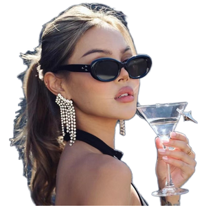 Lunettes de soleil sport ovales Y2K Star Fashion pour femmes et hommes – Nouveauté 2025 – Haute qualité – Protection solaire - Product Image 1