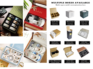 Tazza di caffè in ceramica e piattino <span class=keywords><strong>Latte</strong></span> tazza stile semplice Logo di colore personalizzato 300 <span class=keywords><strong>ml</strong></span> per la caffetteria alimentare - Product Image 5