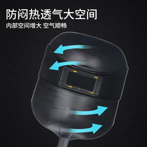 PP helm las hitam, masker pelindung tebal untuk perlengkapan solder mata alat las esensial - Product Image 5