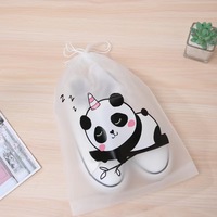 Sac à cordon givré écologique, pochette de voyage en plastique imperméable pour vêtements, chaussures, serviettes, jouets, usage quotidien, logo personnalisé, vente en gros