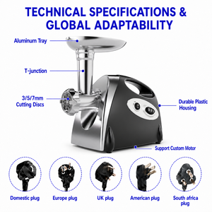 OEM ODM Fabrik Elektrische Fleischmühle Vollautomatische Wurstfüllmaschine Professioneller Tragbarer Zerkleinerer All-in-One für Gastronomie - Product Image 3