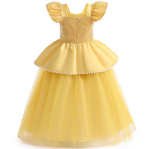 FSMKTZ Robe de princesse enchanteresse pour filles Cosplay <span class=keywords><strong>La</strong></span> <span class=keywords><strong>Belle</strong></span> <span class=keywords><strong>et</strong></span> <span class=keywords><strong>la</strong></span> <span class=keywords><strong>Bête</strong></span> Costume Robe de performance en tulle - Product Image 3