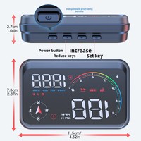 Affichage tête haute (HUD) pour voiture, affichage numérique universel OBD, GPS double mode, satellite Beidou, ordinateur de bord